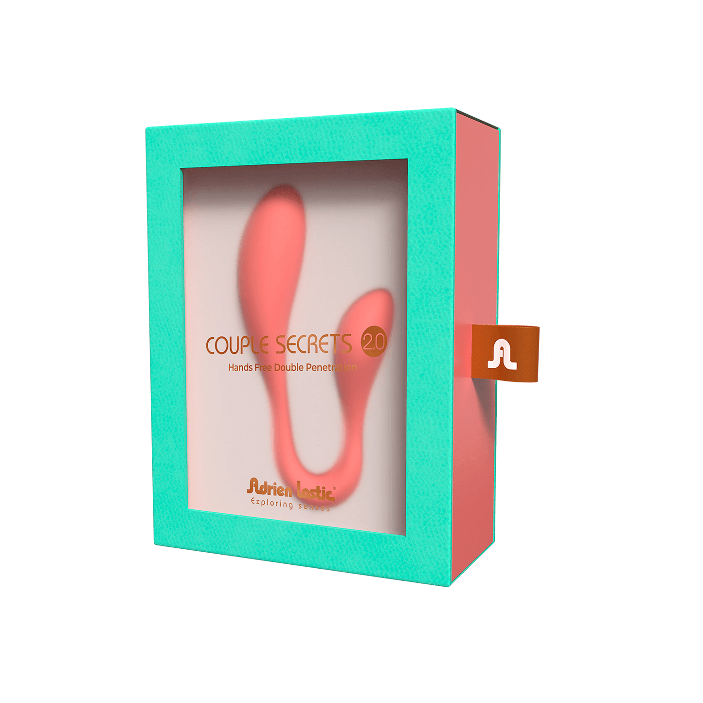 Adrien Lastic Couple Secrets II Dual-Head Vibrator with App Control, Silicone, Coral Pink > Sex Toys > Couples Toys - Tophatter Daily Deals
