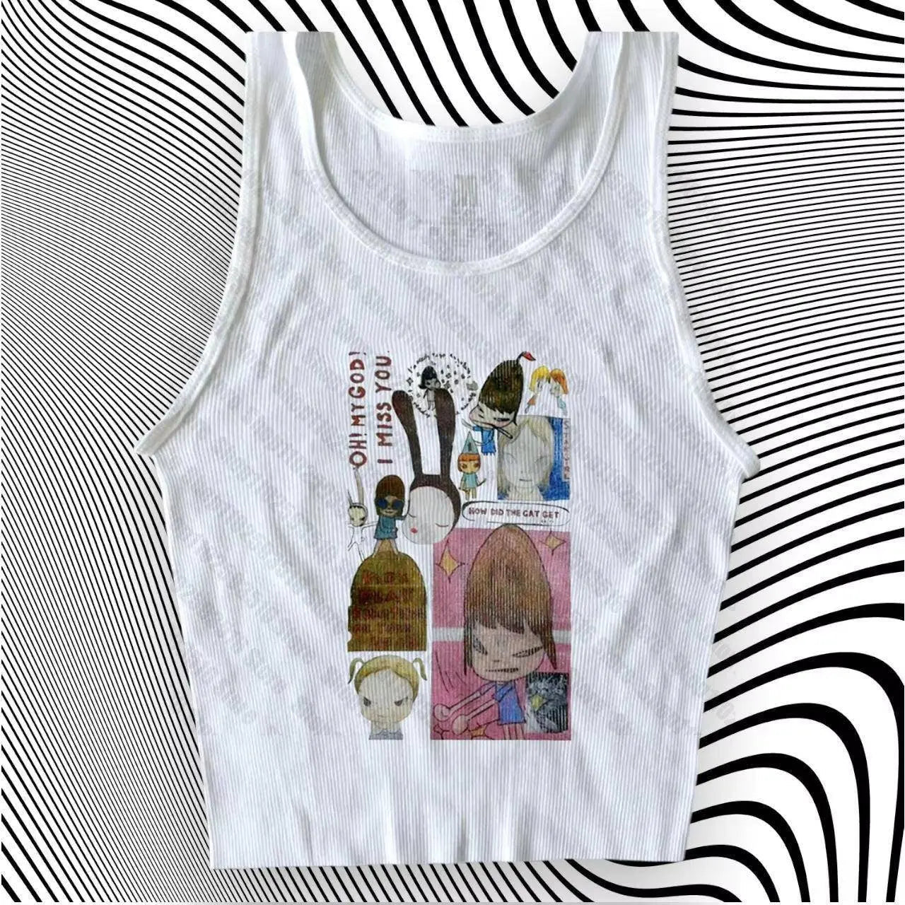 Aesthetic Letter Tank Top Y2K Harajuku Streetwear - Tophatter Daily Deals