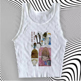 Aesthetic Letter Tank Top Y2K Harajuku Streetwear - Tophatter Daily Deals