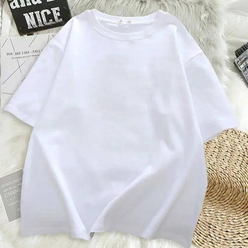Aesthetic Short Sleeve T-Shirts Basic Streetwear - Tophatter Daily Deals
