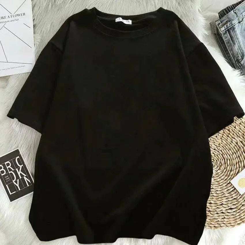 Aesthetic Short Sleeve T-Shirts Basic Streetwear - Tophatter Daily Deals