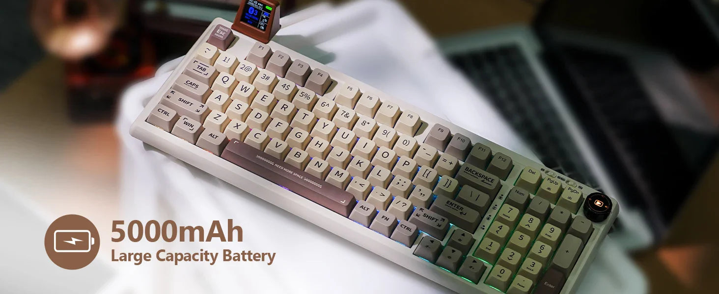 Mechanical Keyboard 97Key 95 Percent Gasket Mini Display - Tophatter Daily Deals