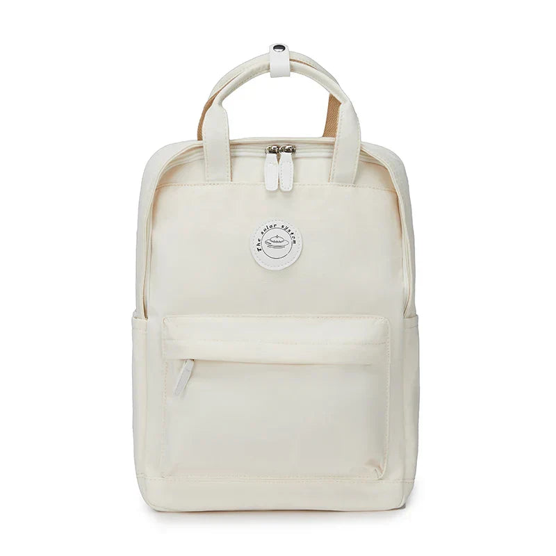 School Nylon Backpack for Teens and Women (White) Luggage & Bags > Backpacks - Tophatter Daily Deals