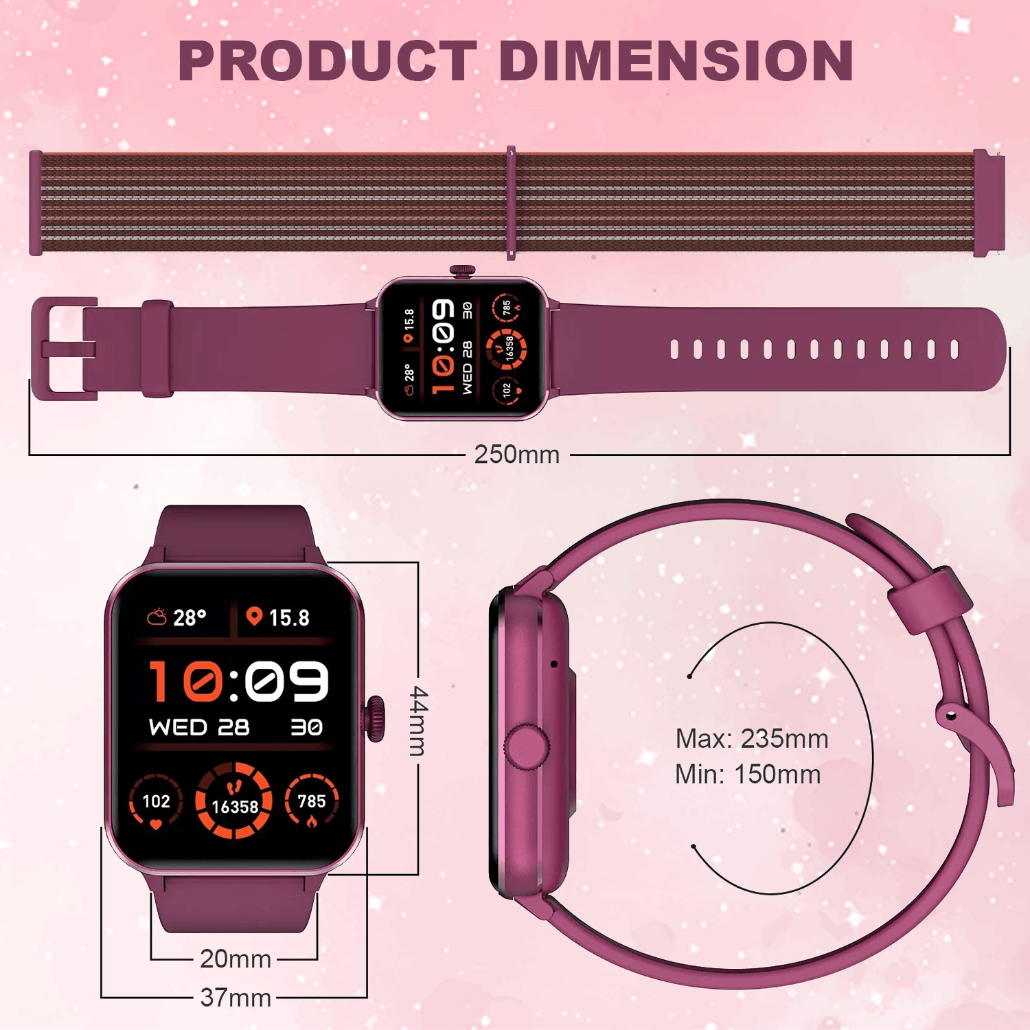 Fitness Tracker Watch – Smart Activity Watch With Heart Rate & BP Monitor For Men & Women Sport Watches Electronic - Tophatter Daily Deals