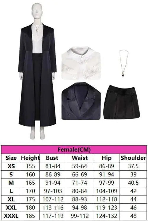 Agatha Harkness Inspired Black Trench Coat Suit Cosplay Costume Clothes halloween - Tophatter Daily Deals