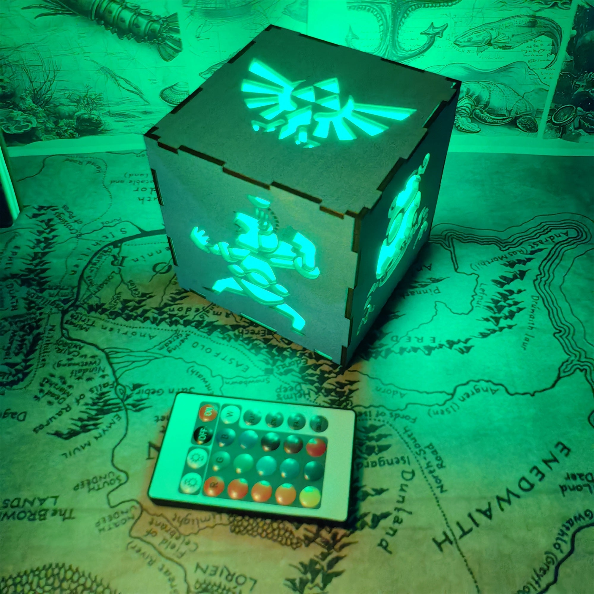 Age of Calamity Tribal Inspired Lantern Desk Decor Wooden Cube Light - Tophatter Daily Deals