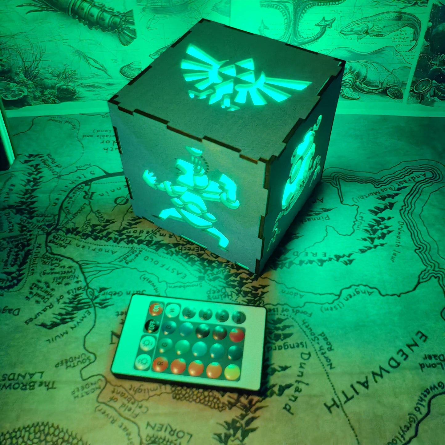 Age of Calamity Tribal Inspired Lantern Desk Decor Wooden Cube Light - Tophatter Daily Deals