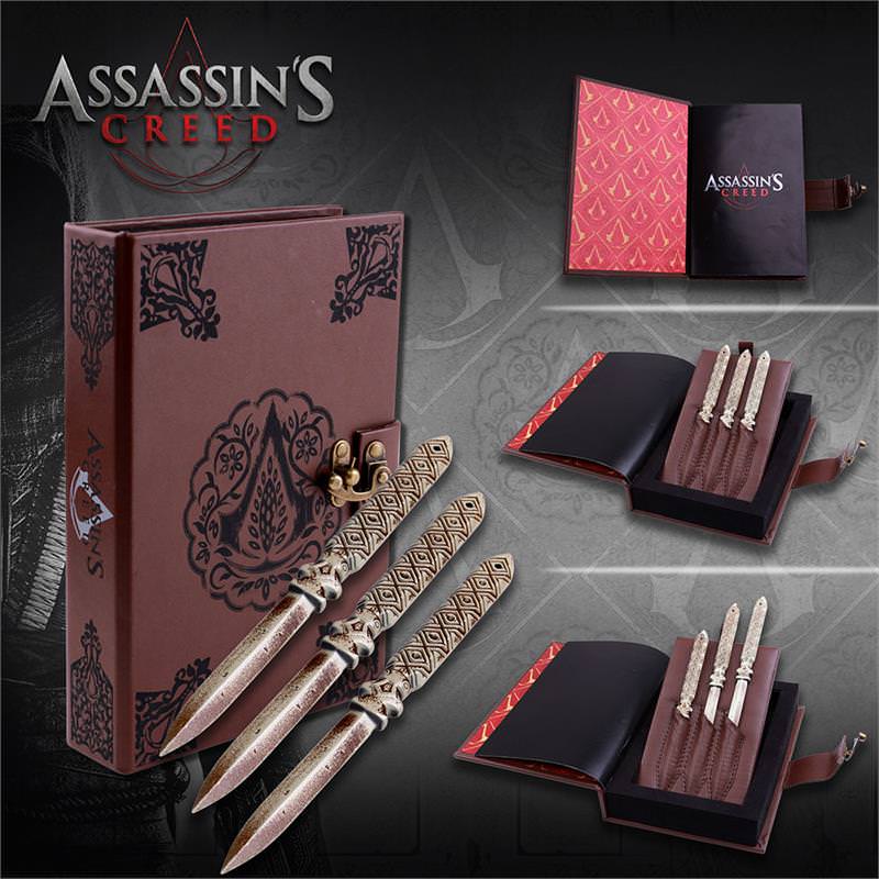 Assassin Creed Aguilar 3 Pc Throwing Knives Set Replica Official Licensed - Tophatter's Army Products & Self Defense Collectible Weapons - Tophatter Daily Deals