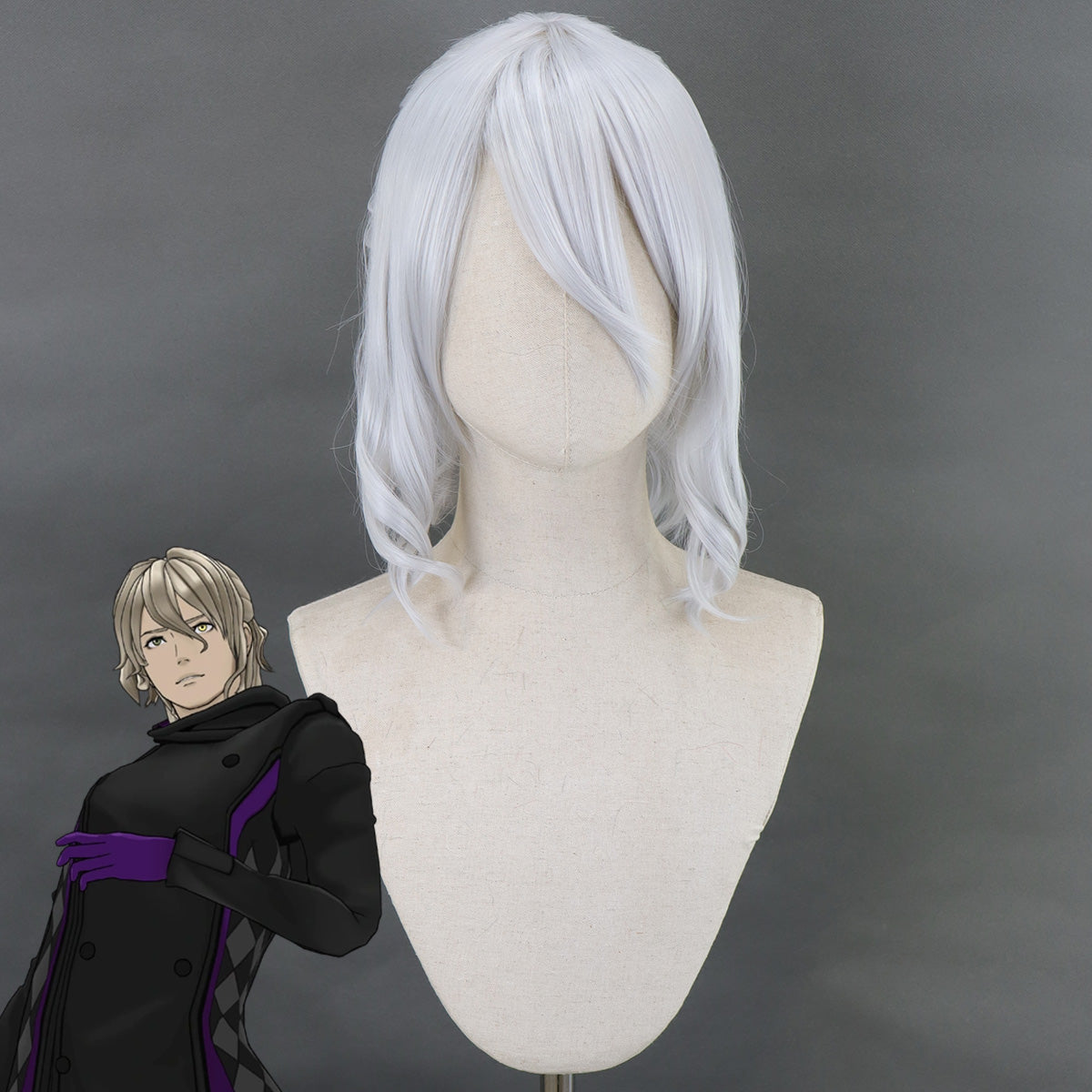 Ai The Somnium Files Kaname Date Grey Cosplay Wig Wig - Tophatter Daily Deals