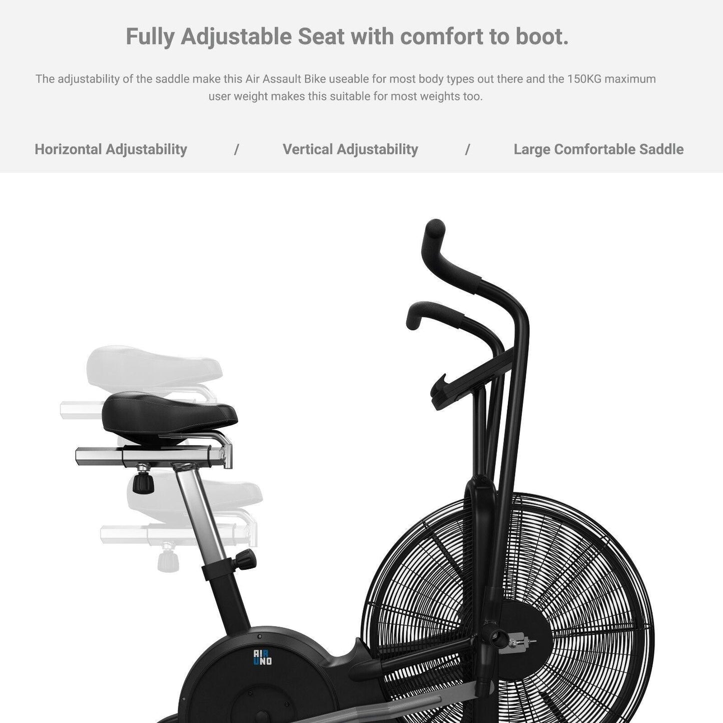 Air Bikes UK - Air Exercise Bike Cardio Machine Fitness Exercise & Fitness - Tophatter Daily Deals