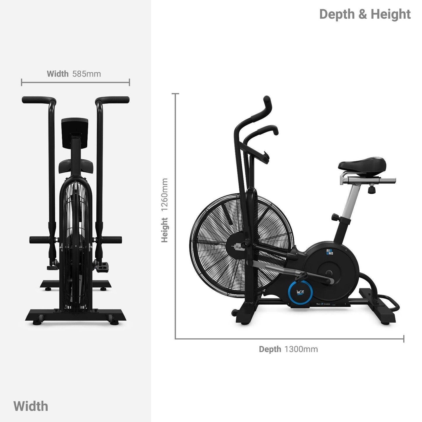 Air Bikes UK - Air Exercise Bike Cardio Machine Fitness Exercise & Fitness - Tophatter Daily Deals