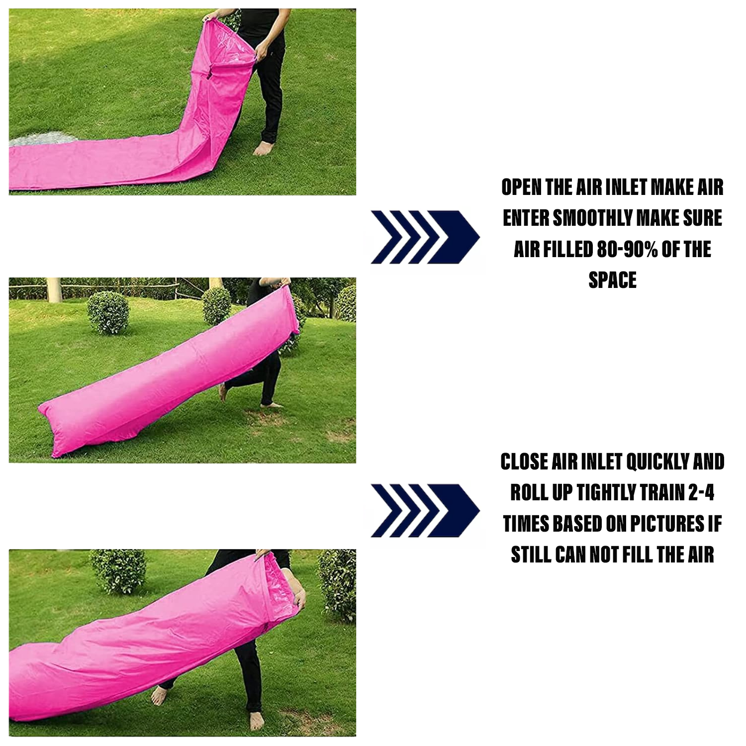Inflatable Beach Lounger - Portable Sofa Air Bed Lounger Sofa Sack Beach Bag Camping Outdoor Recreation - Tophatter Daily Deals