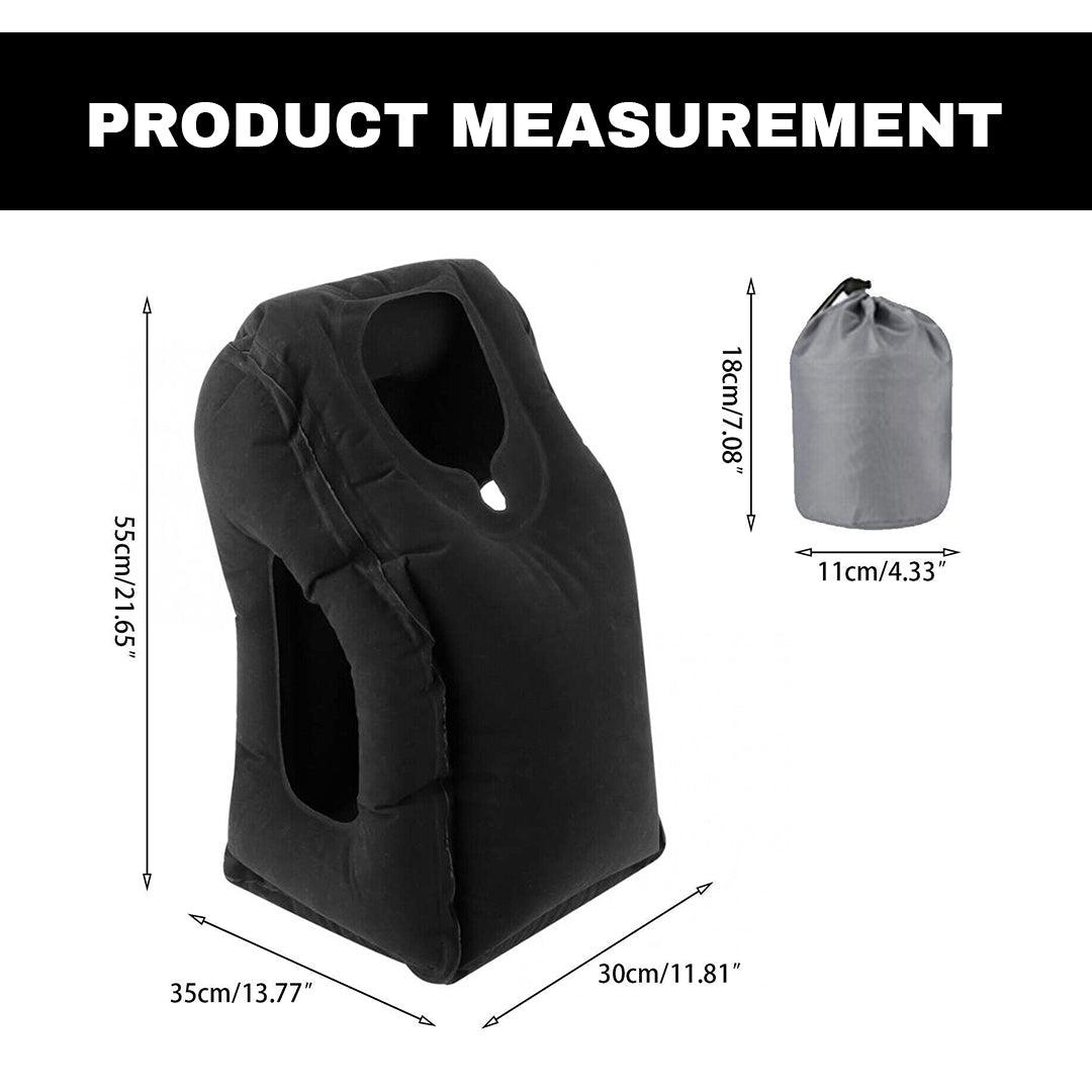 Inflatable Travel Pillow - Air Cushion Travel Pillow for Airplane Office Neck Head Chin Nap Rest Travell - Tophatter Daily Deals