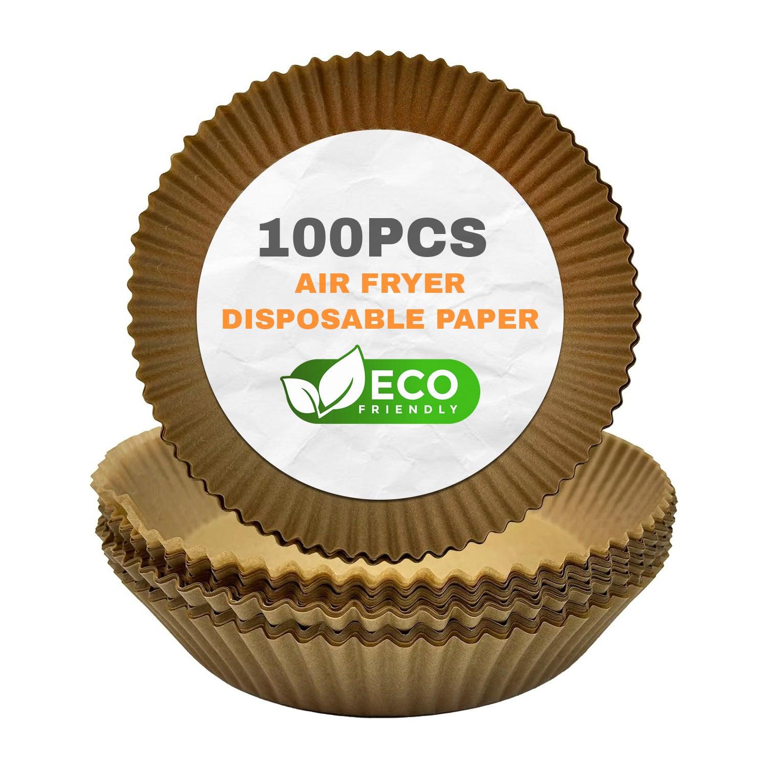 Air Fryer Disposable Paper Liner - 100pcs Non-stick Baking Steamer Paper Liner Parchment Round Home - Tophatter Daily Deals