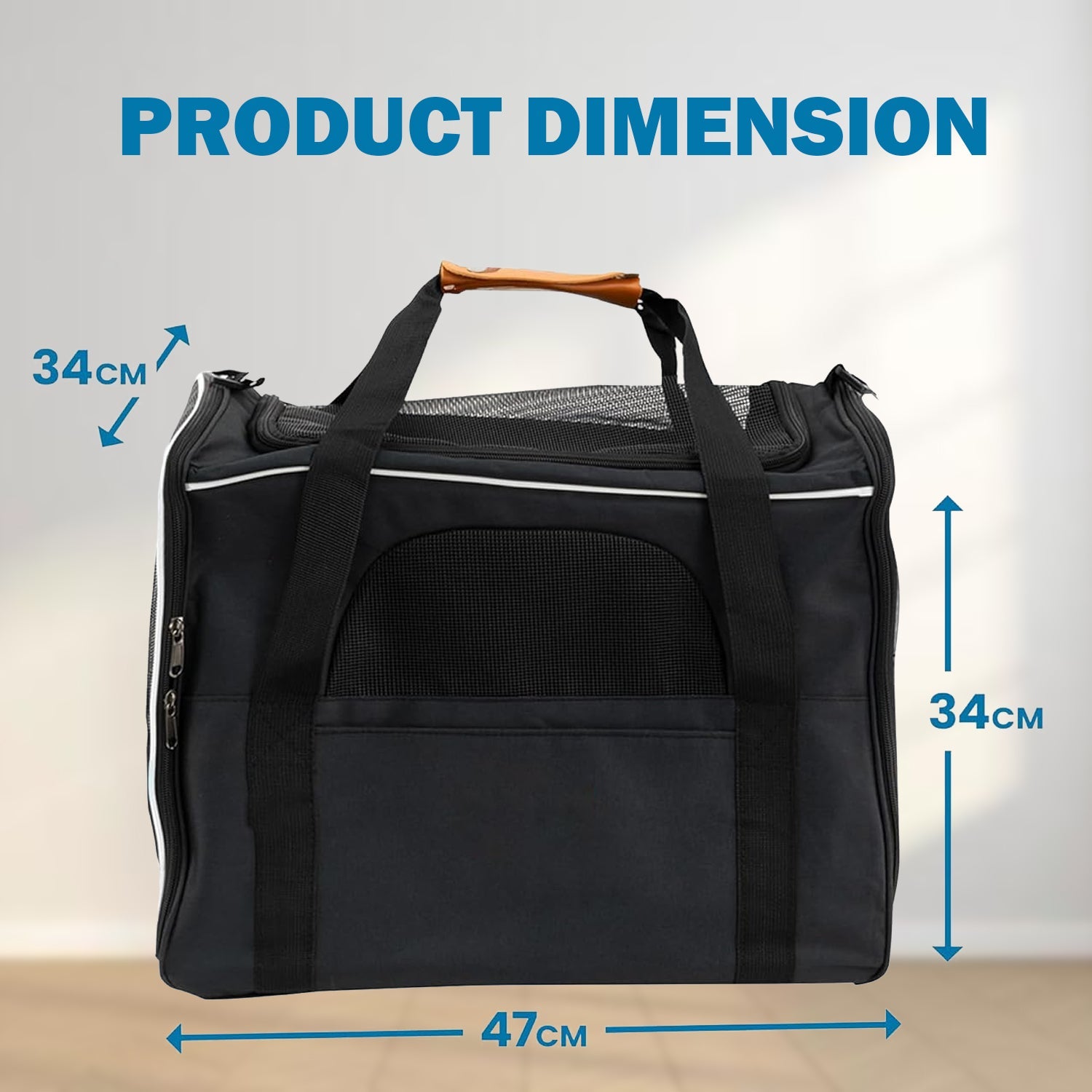 Pet Carrier Bag - Breathable Small Travel Cage with Adjustable Shoulder Strap and Bowl Pet carrier bag - Tophatter Daily Deals