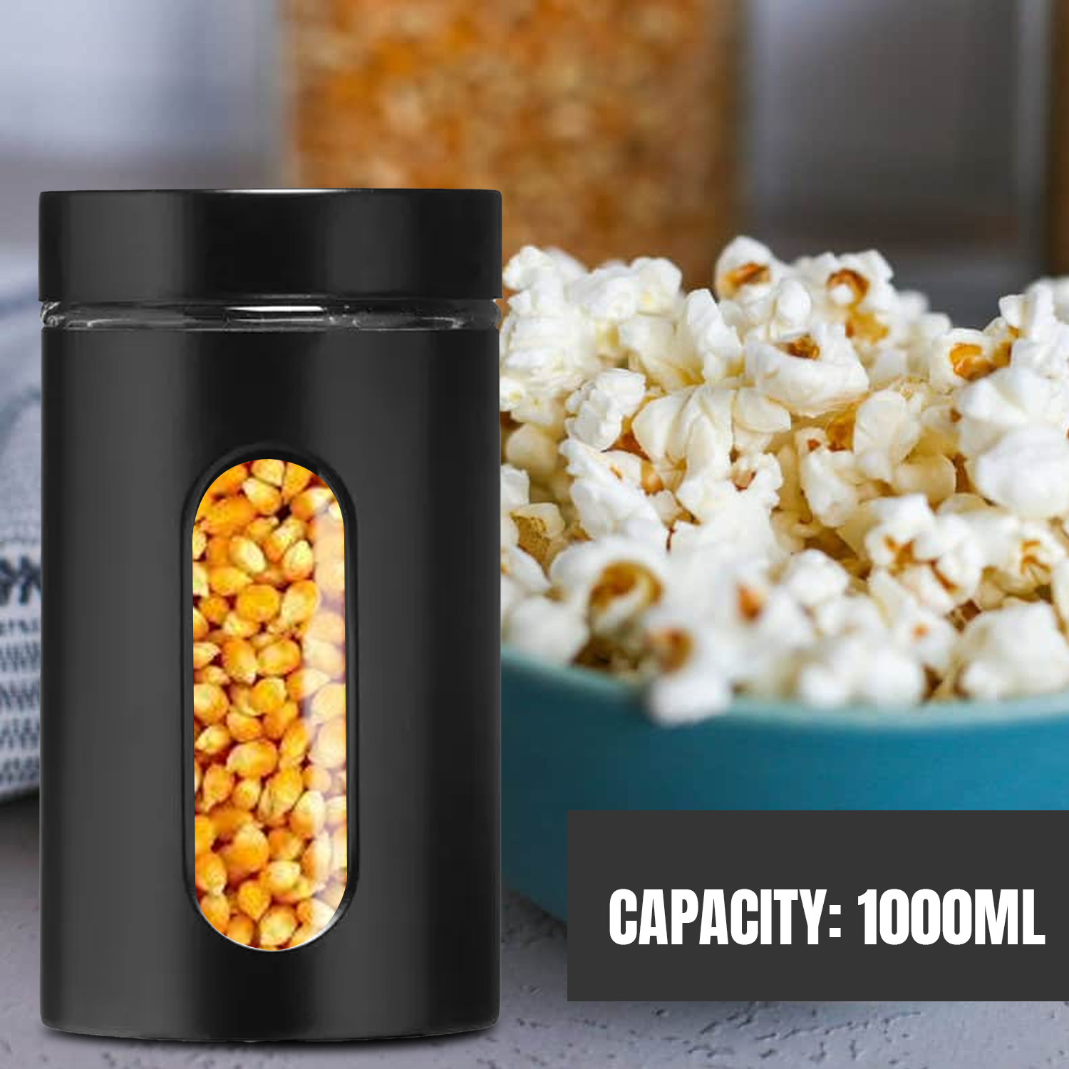 Tea Coffee Sugar Jars – Modern Storage Containers Set for Kitchen Counter Organization Kitchen - Tophatter Daily Deals