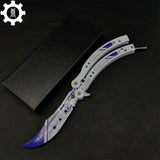 Akihabara Accept Balisong Metal Butterfly Knife Game Prop - Tophatter Daily Deals