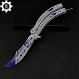Akihabara Accept Balisong Metal Butterfly Knife Game Prop - Tophatter Daily Deals