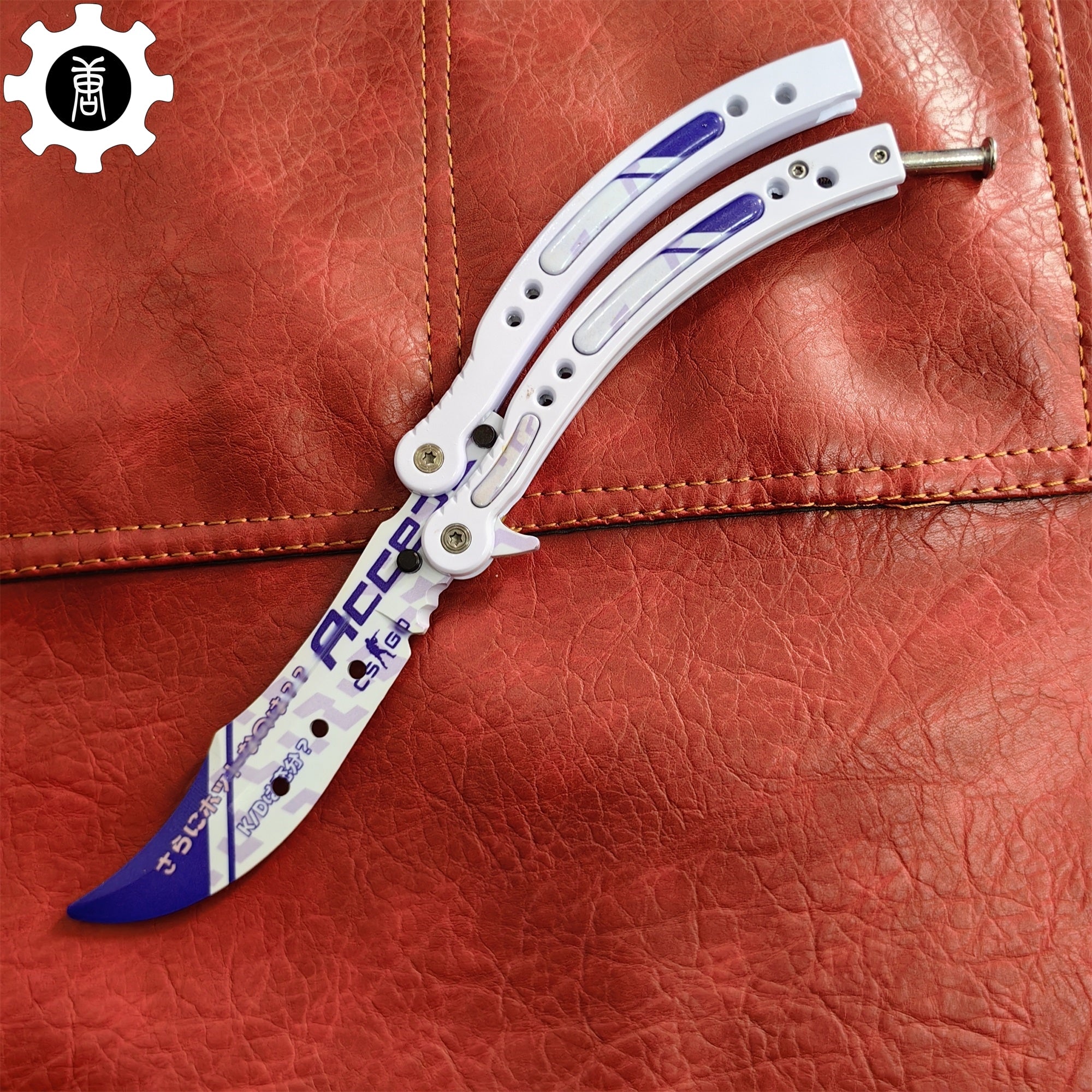 Akihabara Accept Balisong Metal Butterfly Knife Game Prop - Tophatter Daily Deals