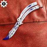 Akihabara Accept Balisong Metal Butterfly Knife Game Prop - Tophatter Daily Deals