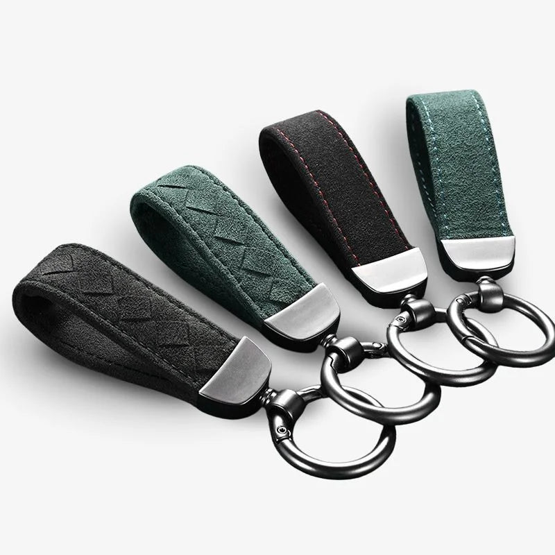 Car Key Chain Alcantara Strap Luxury Keyring Everyday Carry - Tophatter Daily Deals