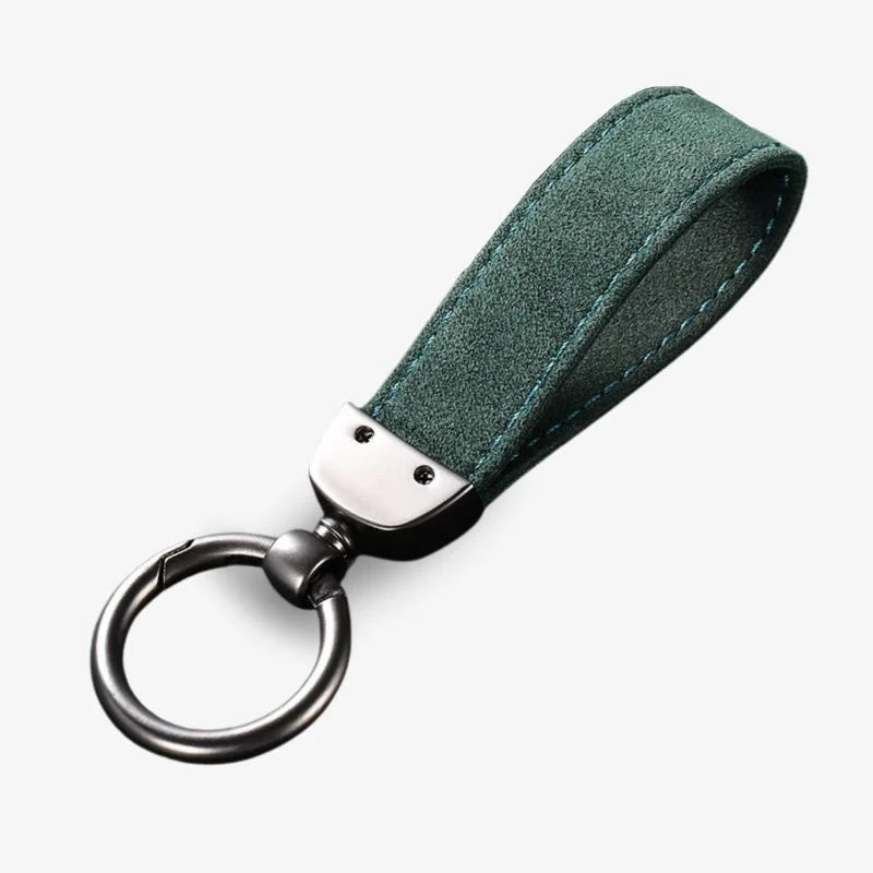 Car Key Chain Alcantara Strap Luxury Keyring Everyday Carry Green Slick - Tophatter Daily Deals