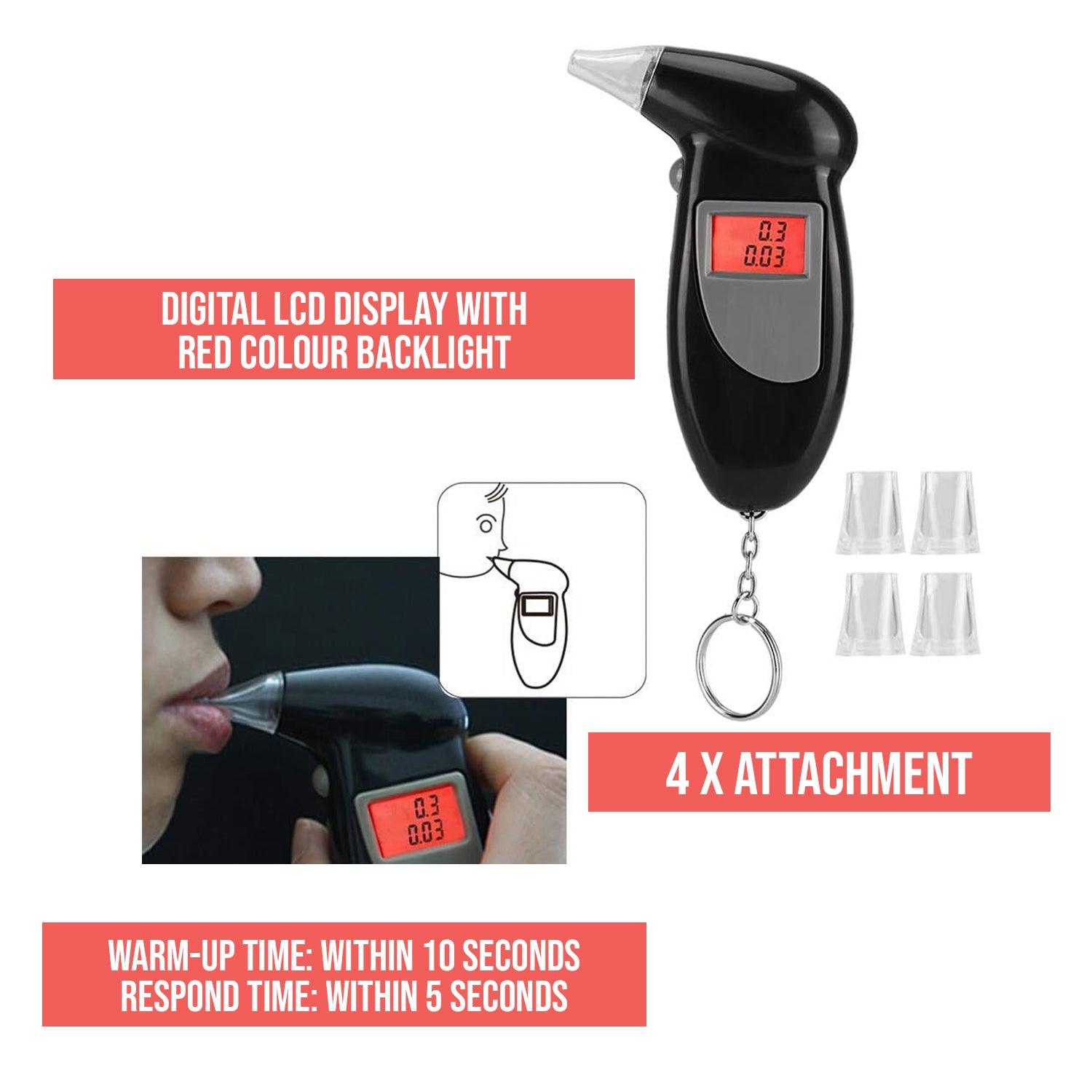 Alcohol Breath Tester - Professional LCD Digital Breath-Alcohol Tester Breathalyser Police UK Health & Beauty - Tophatter Daily Deals
