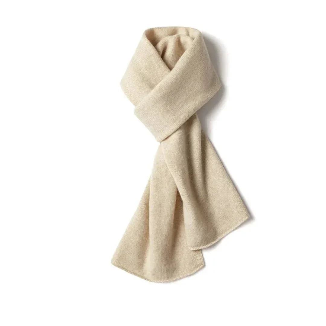 Lightweight Women Cashmere Scarf - Rectangular Knit, Winter Beige One Size - Tophatter Daily Deals