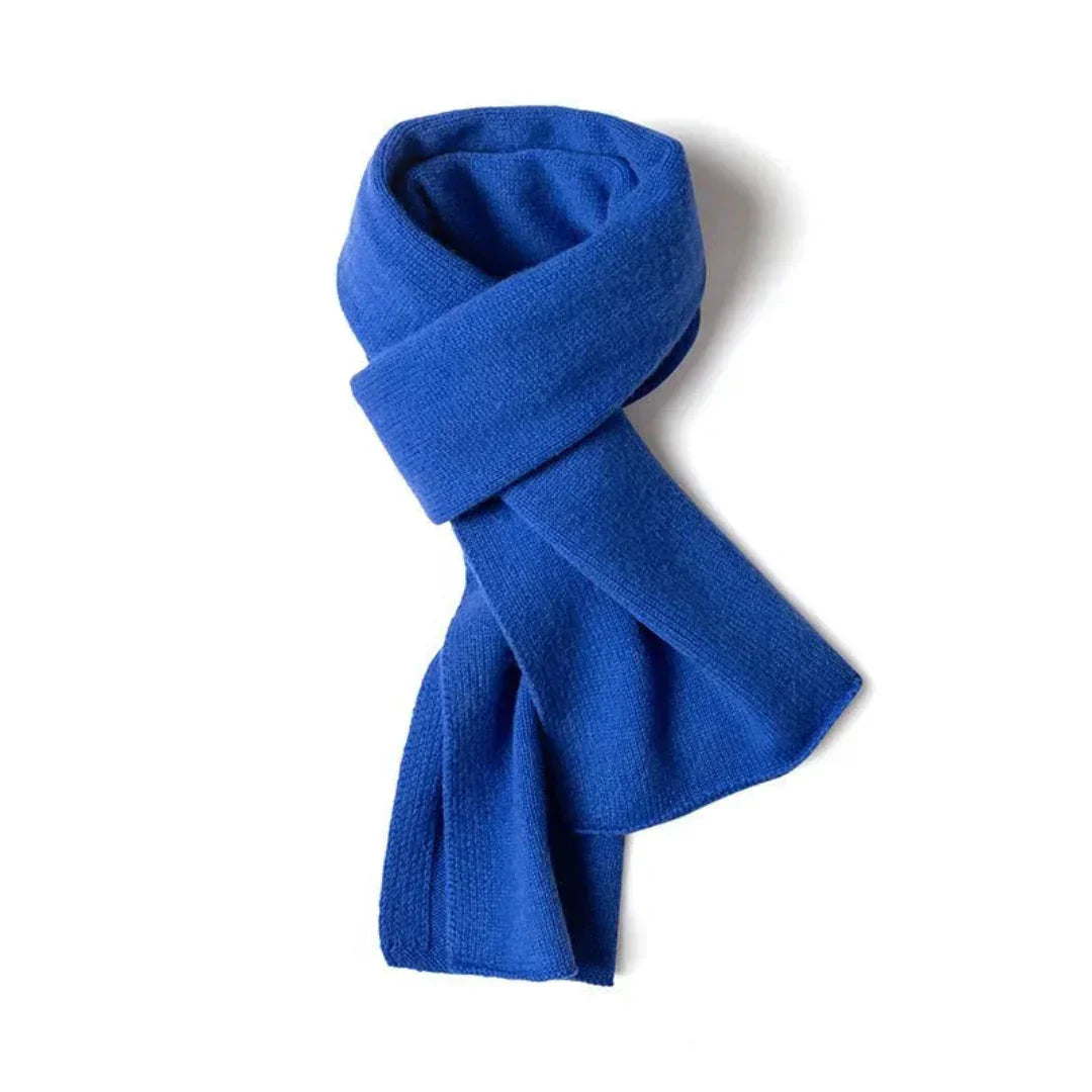 Lightweight Women Cashmere Scarf - Rectangular Knit, Winter Blue One Size - Tophatter Daily Deals