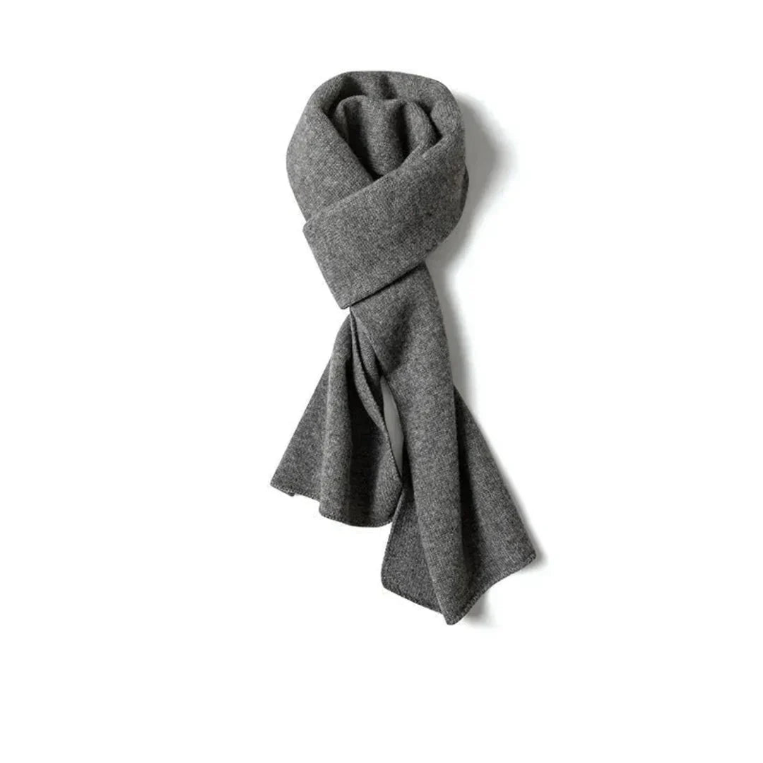 Lightweight Women Cashmere Scarf - Rectangular Knit, Winter Gray One Size - Tophatter Daily Deals