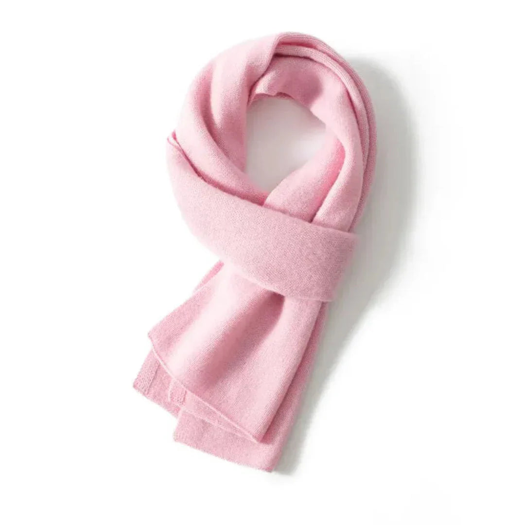Lightweight Women Cashmere Scarf - Rectangular Knit, Winter Pink One Size - Tophatter Daily Deals