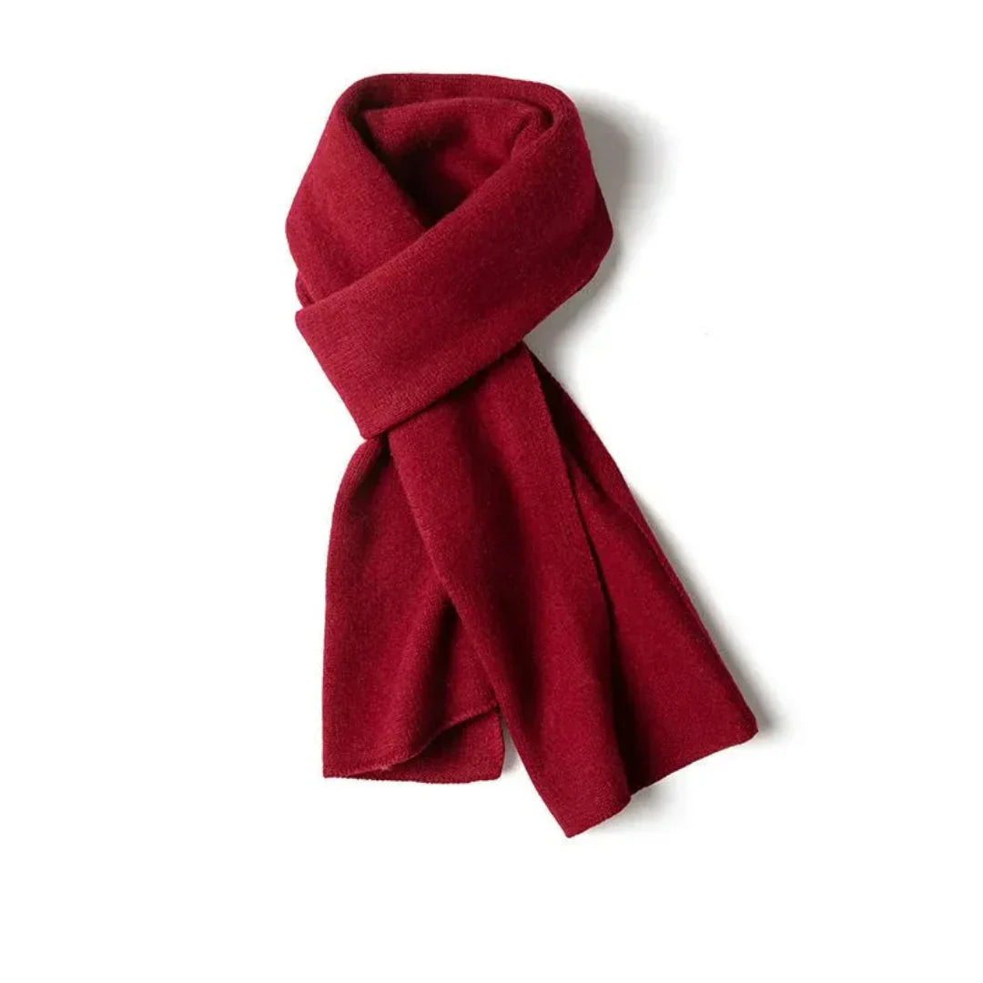 Lightweight Women Cashmere Scarf - Rectangular Knit, Winter Red One Size - Tophatter Daily Deals