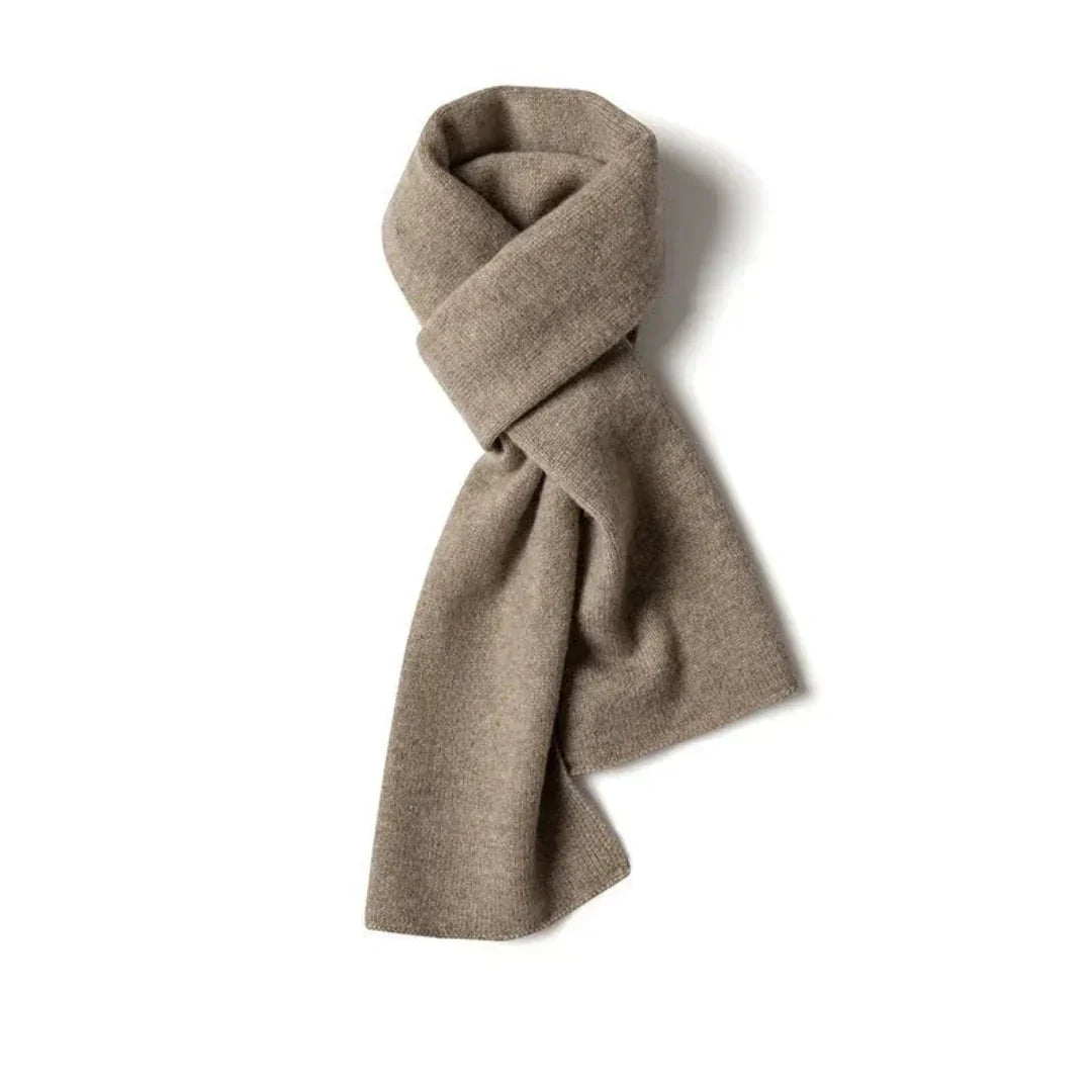Lightweight Women Cashmere Scarf - Rectangular Knit, Winter Tan One Size - Tophatter Daily Deals
