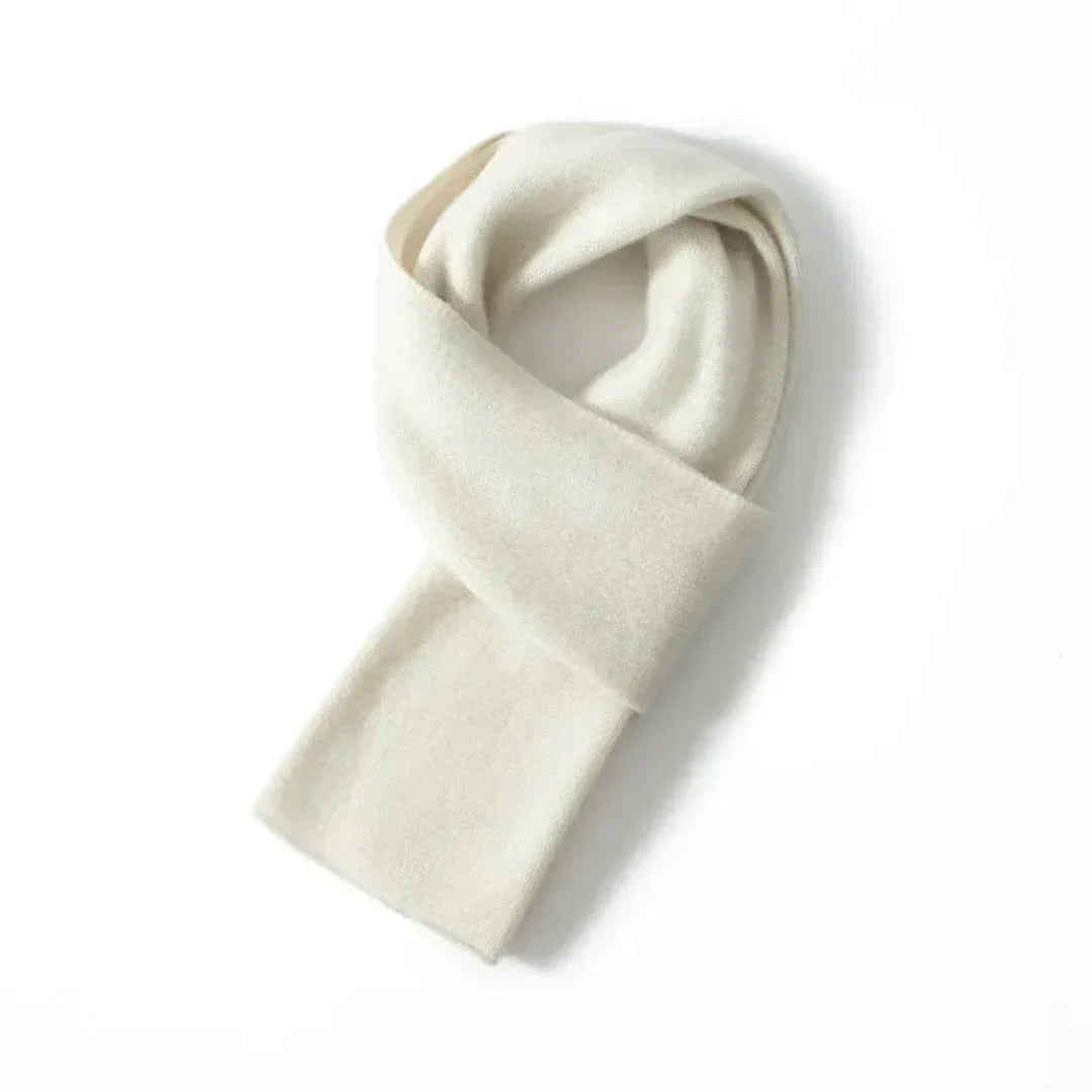 Lightweight Women Cashmere Scarf - Rectangular Knit, Winter White One Size - Tophatter Daily Deals