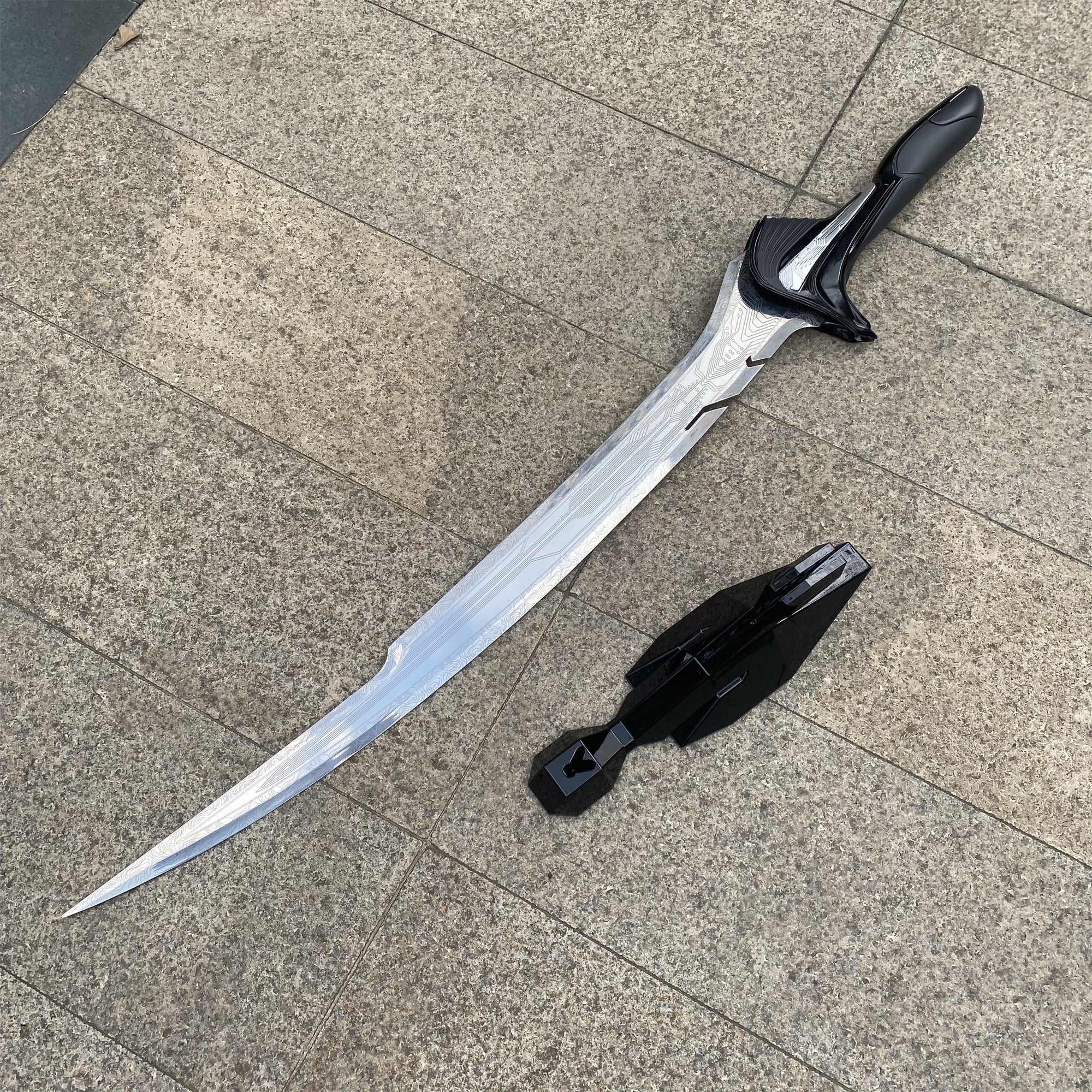 IRL Alita Sword Dull Blade Steel Replica Alita Sword - Tophatter Daily Deals