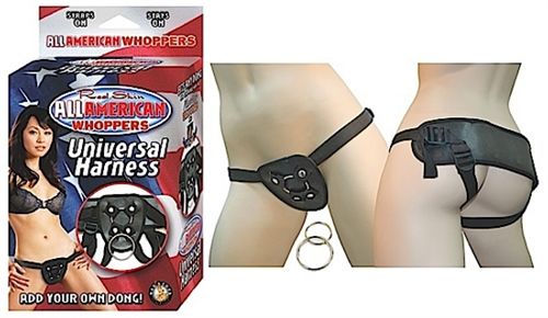 All American Whoppers Universal Black – Adjustable Harness > Dildos > Strap On Harnesses - Tophatter Daily Deals