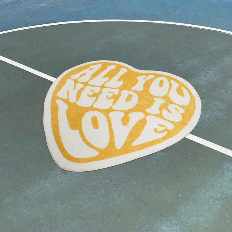 All You Need is Love Heart Rug Rugs - Tophatter Daily Deals