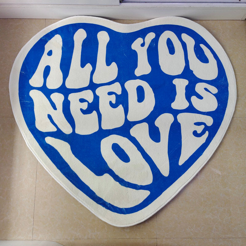 All You Need is Love Heart Rug Rugs - Tophatter Daily Deals