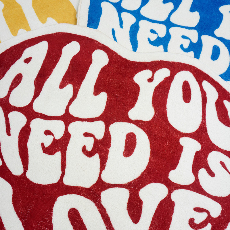 All You Need is Love Heart Rug Rugs - Tophatter Daily Deals
