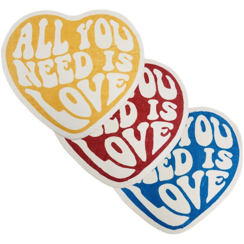 All You Need is Love Heart Rug Rugs - Tophatter Daily Deals