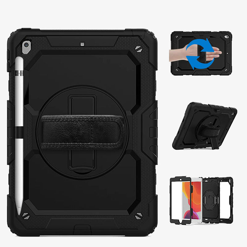 Heavy Duty iPad Case Rugged Tablet Cover With Hand Strap - Tophatter Daily Deals