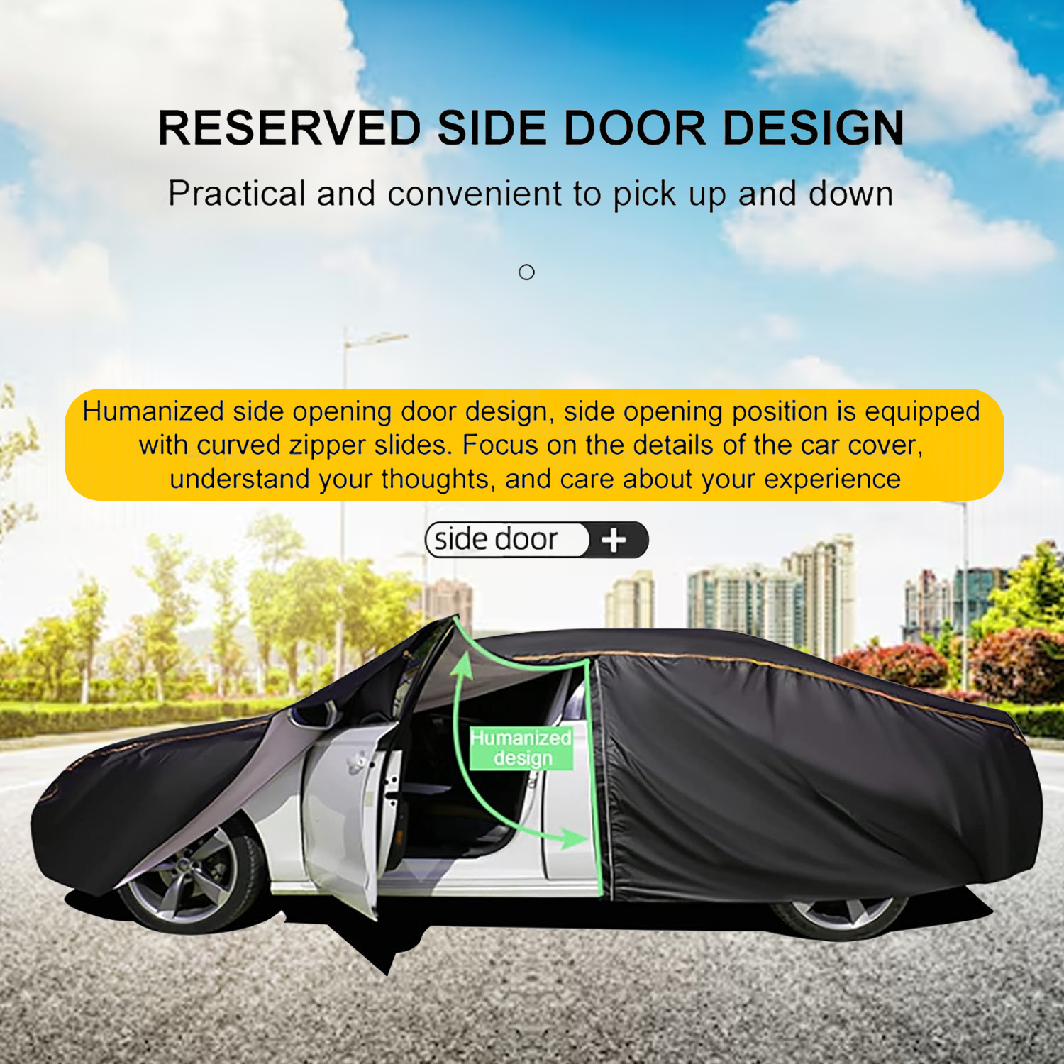 Outdoor Car Cover – All-Weather 6 Layer Protection with Wind Straps & UV Shield Outdoor car cover - Tophatter Daily Deals