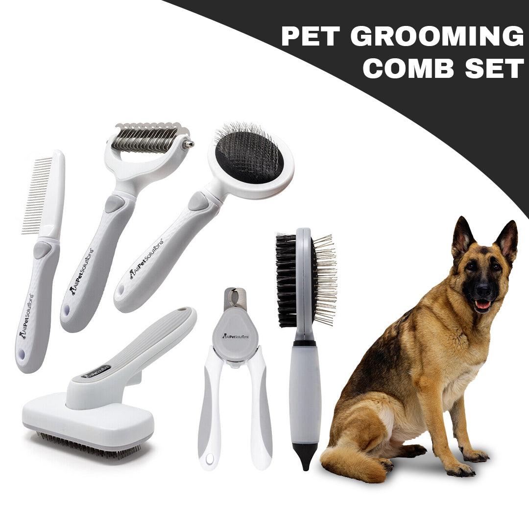Best Grooming Brush for Dogs - All Pet Solutions Dog Puppy Cat Pet Grooming Comb, Slicker Brush, Dematting Tool Pet Products - Tophatter Daily Deals