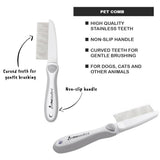 Best Grooming Brush for Dogs - All Pet Solutions Dog Puppy Cat Pet Grooming Comb, Slicker Brush, Dematting Tool Pet Products - Tophatter Daily Deals