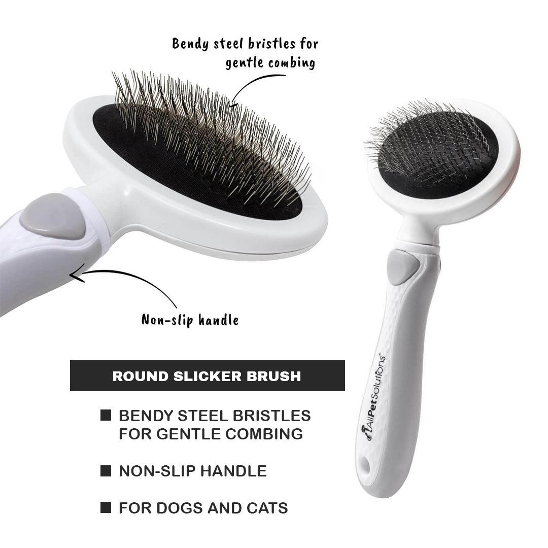 Best Grooming Brush for Dogs - All Pet Solutions Dog Puppy Cat Pet Grooming Comb, Slicker Brush, Dematting Tool Pet Products - Tophatter Daily Deals