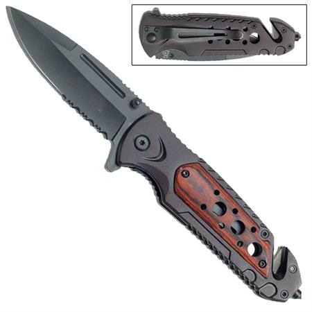 All American Tactical Spring Assisted Pocket Folding Emergency Knife - Tophatter's Army Products & Self Defense Collectible Weapons - Tophatter Daily Deals