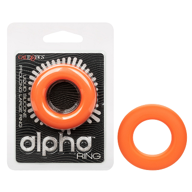 Alpha Liquid Silicone Prolong Large Ring Orange 1.25 Inch Diameter Stretchy Comfortable Durable > Cock Ring > Single - Tophatter Daily Deals