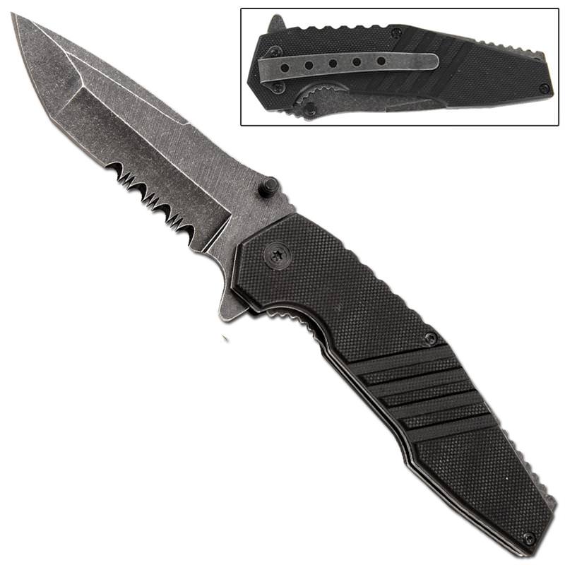 Alpha Force Tanto Spring Assist Knife - Tophatter's Guns'N'Weapons Store Collectible Weapons - Tophatter Daily Deals