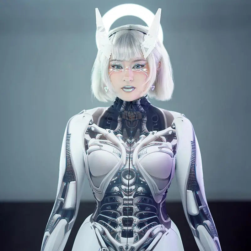 AltGoth Cyberpunk Cosplay Bodycon Jumpsuit Women Streetwear Y2k Mall Gothic 3D Printed Long Sleeve Playsuits Emo Anime Clothes - Tophatter Daily Deals