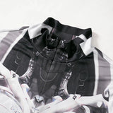 AltGoth Cyberpunk Cosplay Bodycon Jumpsuit Women Streetwear Y2k Mall Gothic 3D Printed Long Sleeve Playsuits Emo Anime Clothes - Tophatter Daily Deals